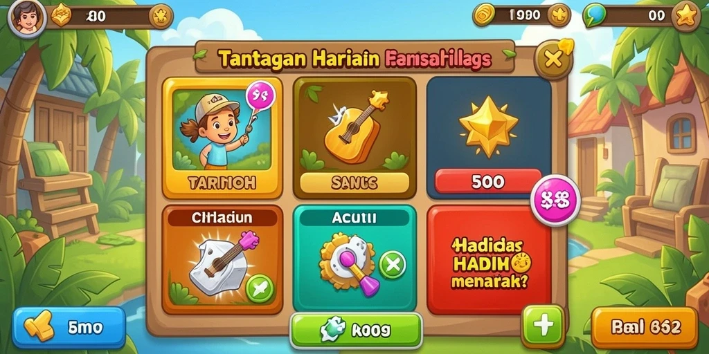 Screenshot menampilkan antarmuka pengguna yang menarik.