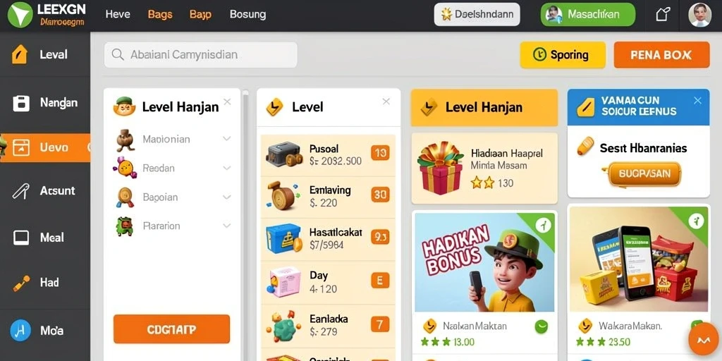 Screenshot menunjukkan tampilan antarmuka permainan yang menarik.