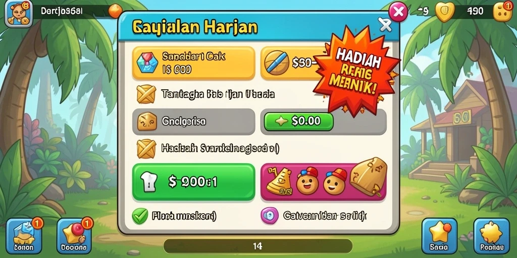 Tangkapan layar menunjukkan level dengan grafis menawan.
